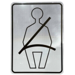 Reflective Aluminum Sign - Diamond Grade Reflective Aluminum Seat Belt Sign